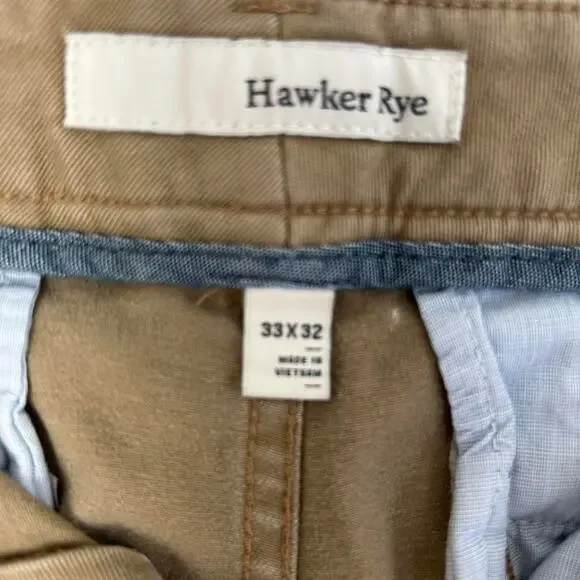 Hawker Rye tan chino pants Size 33 X 32 - Picture 4 of 8